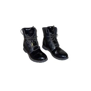 The North Face Black Patent Leather Ankle Boots - Women’s Size 7